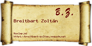 Breitbart Zoltán névjegykártya